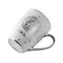 Ceramic Coffee Mug with Handle Silver 330 ml