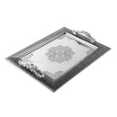 Rectangular Print Design Serving Deco Silver Tray Set of 2 49*35*1.5 cm
