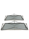 Silver Metal Glass Base Deco Rectangular Serving Tray