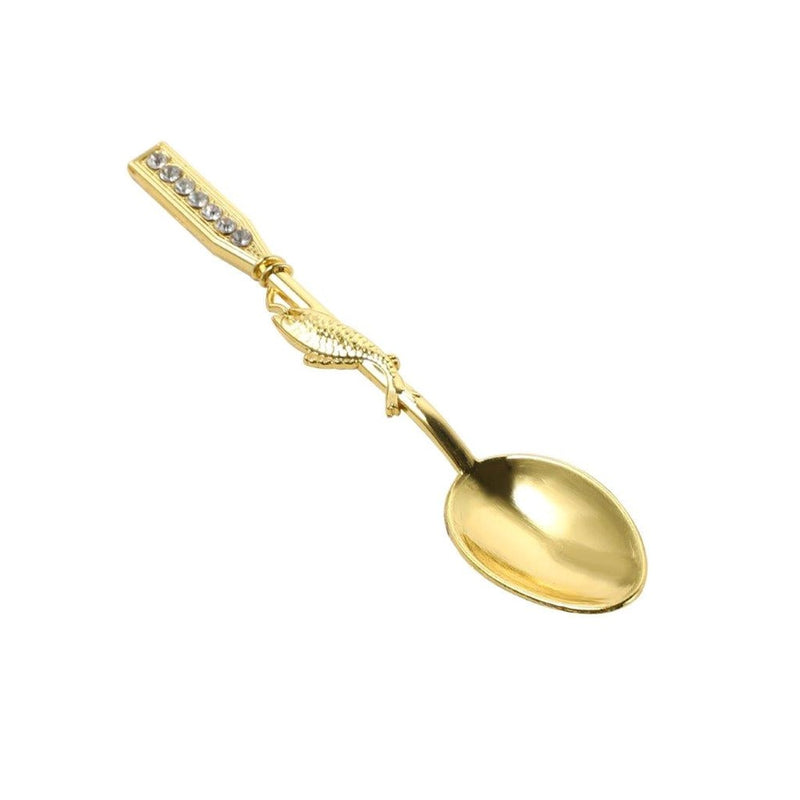 Gold Plated Deco Coffee Spoon Set of 6 Pcs 11 cm