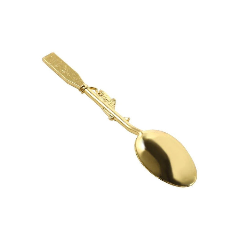 Gold Plated Deco Coffee Spoon Set of 6 Pcs 11 cm