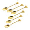 Gold Plated Deco Coffee Spoon Set of 6 Pcs 11 cm