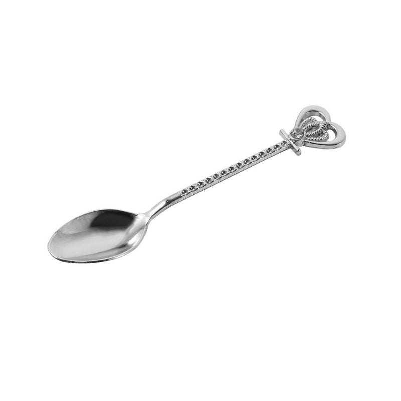 Silver Plated Deco Coffee Spoon Set of 6 Pcs 11 cm