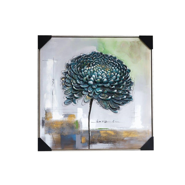 Home Decor Portrait Canvas Wall Art Abstract Green Tree Oil Painting PVC Frame 80*80*3.5 cm