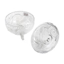 Crystal Glass Footed Sugar Bowl Candy Jar with Lid D - 10 cm ; H - 12 cm