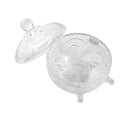 Crystal Glass Footed Sugar Bowl Candy Jar with Lid D - 10 cm ; H - 12 cm