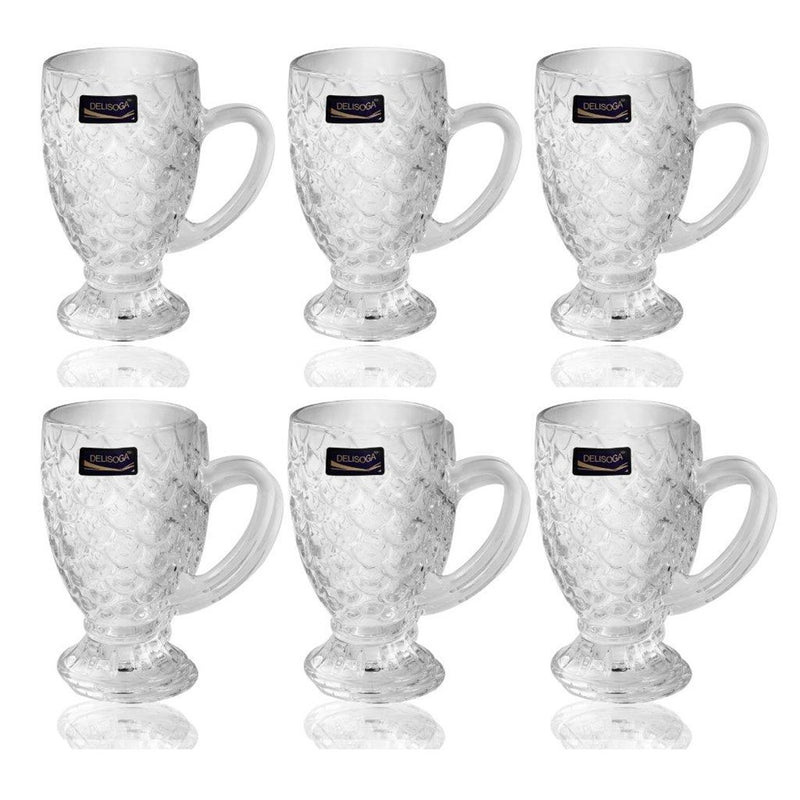 Premium Lead Free Glass Tea Cup Set of 6 pcs 110 ml (Ctn Box 12 units)