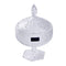 Crystal Glass Footed Fruit Bowl Candy Jar with Lid 16.2*9.7 cm