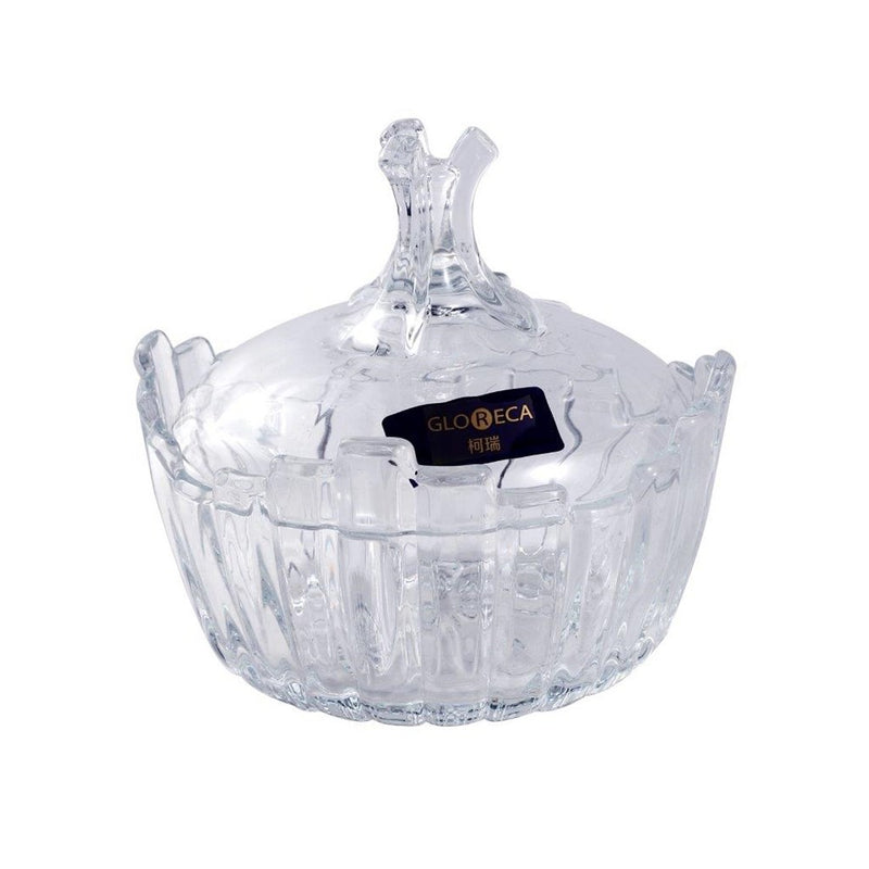 Crystal Glass Star Shape Sugar Bowl Candy Jar with Lid 12.6*6.6 cm