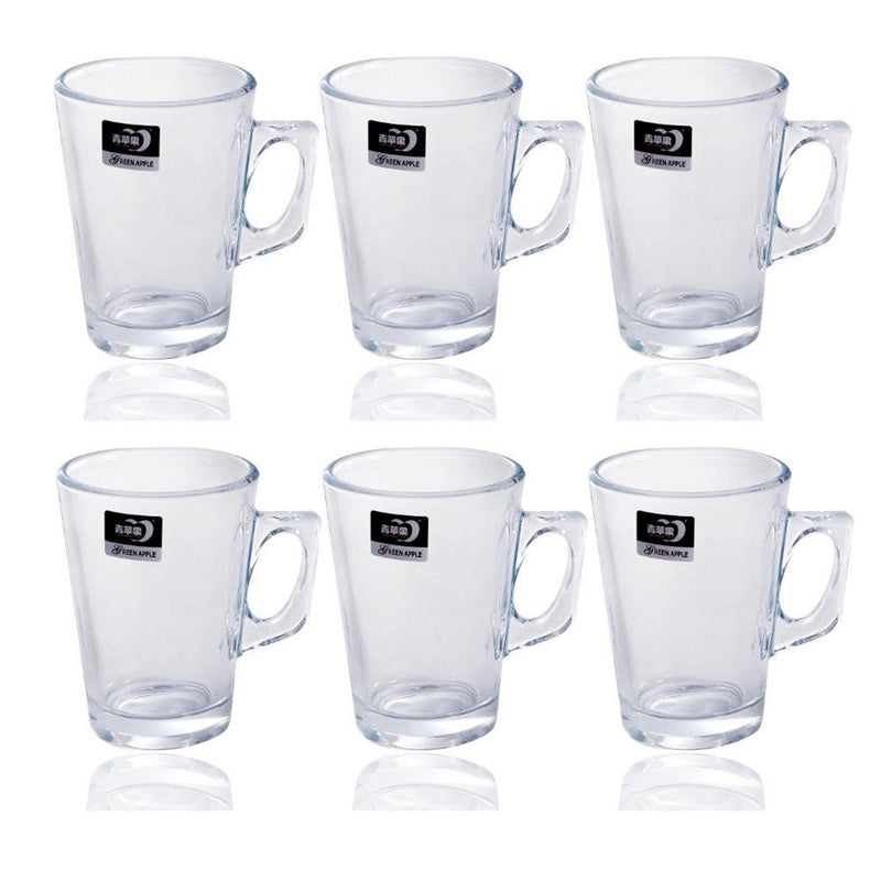 Premium Lead Free Glass Tea Cup Set of 6 pcs 130 ml (Ctn Box 12 units)