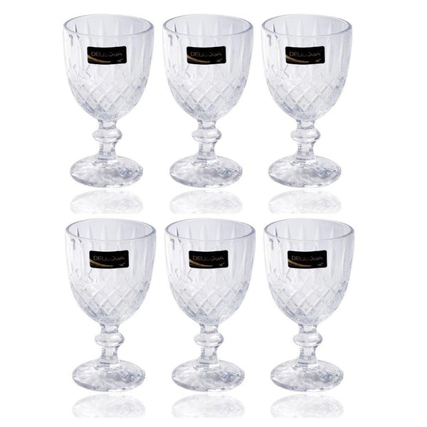 Glass Footed Drinking Tumbler Set of 6 Pcs