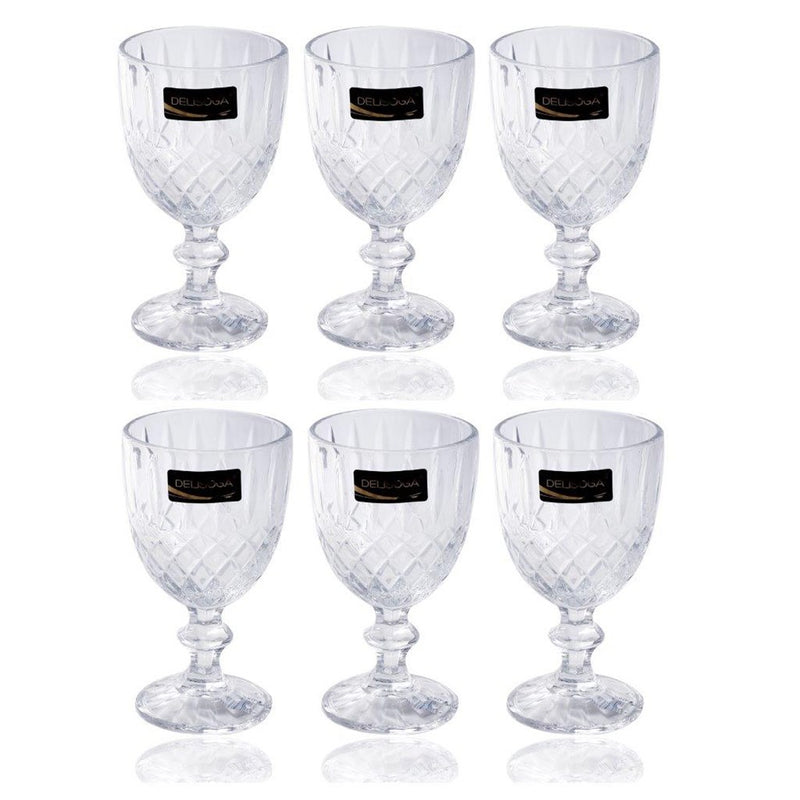 Glass Footed Drinking Tumbler Set of 6 Pcs (Ctn Box 8 units)