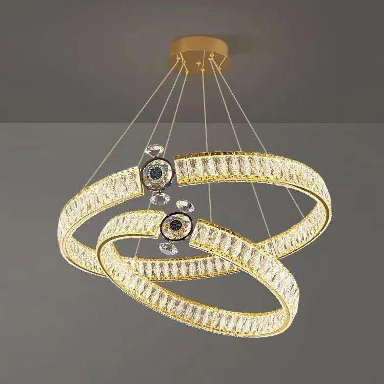 Modern Home Decoration Crystal Ceiling Chandelier LED Ceiling Lamp 80/50 cm