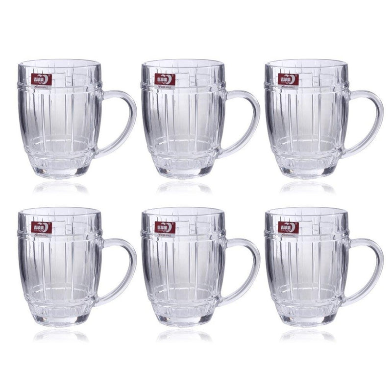 Premium Lead Free Glass Tea Cup Set of 6 pcs 210 ml (Ctn Box 12 units)