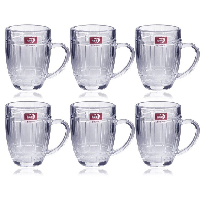 Multipurpose Glass Beverage Drinking Mug Tea & Coffee Mug Set of 6 pcs