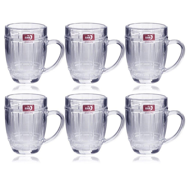 Multipurpose Glass Beverage Drinking Mug Tea & Coffee Mug Set of 6 pcs