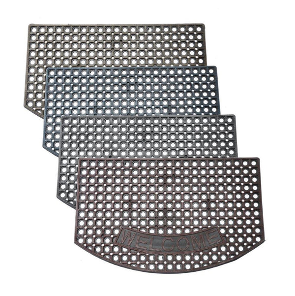 Multi-color Indoor Outdoor Rubber Non Slip Waterproof Entrance Door Welcome Door Mat 58*88 cm