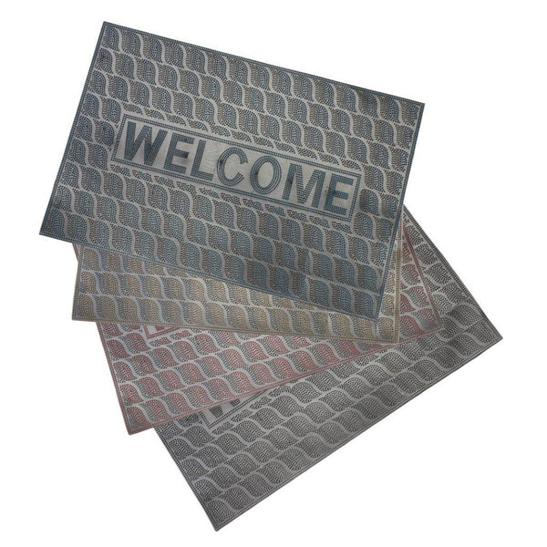 Multi-color Indoor Outdoor Rubber Non Slip Waterproof Entrance Door Welcome Door Mat 40*60 cm