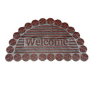 Multi-color Semi Circle Non Slip Waterproof Entrance Door Welcome Door Mat 45*75 cm (Ctn Box 20 units)