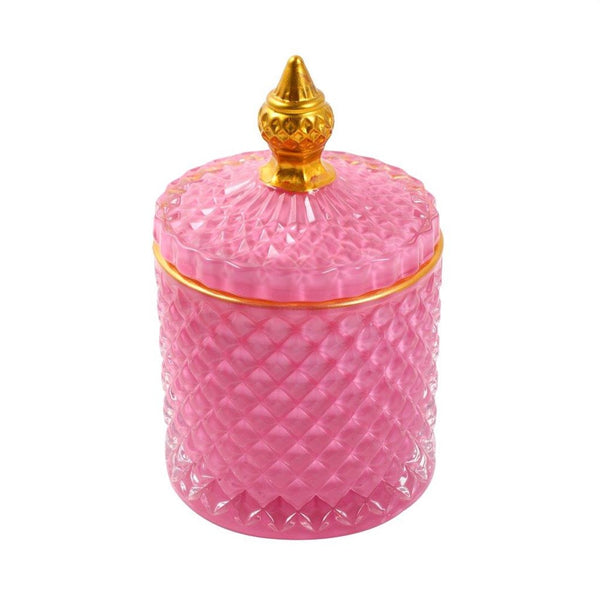 Crystal Glass Dome Shape Sugar Bowl Candy Jar with Lid R - 9cm ; H - 10 cm