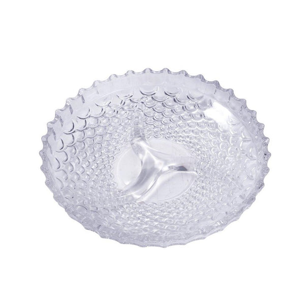 Fruits Nuts and Candies Glass Serving Divided Plater D - 23 cm