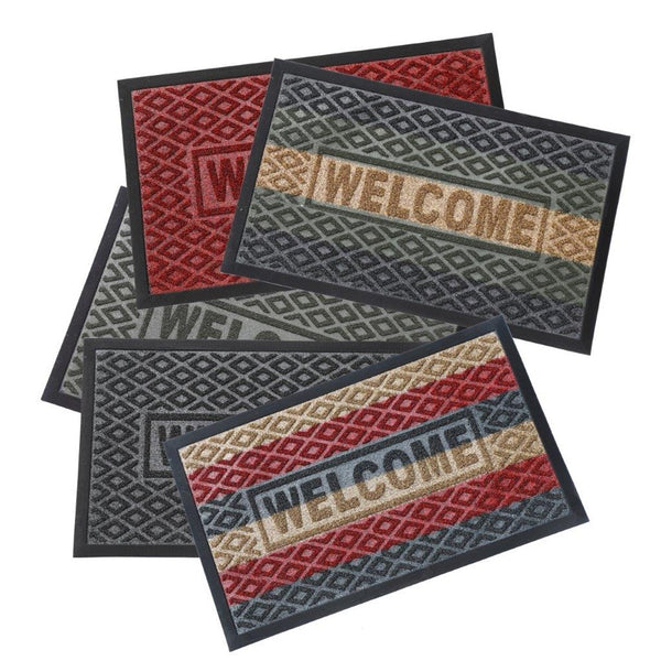 Multi-color Indoor Outdoor Rubber Non Slip Waterproof Entrance Door Welcome Door Mat 45*75 cm
