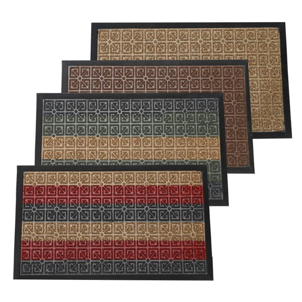 Multi-color Indoor Outdoor Rubber Non Slip Waterproof Entrance Door Welcome Door Mat 45*75 cm