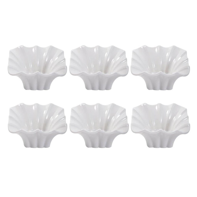 White Ceramic Fine Porcelain Serving and Dipping Bowl Snacks Fruits and Nuts Bowl Set of 6 Pcs 9.8*5 cm (Ctn Box 24 units)