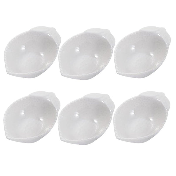 White Ceramic Fine Porcelain Serving and Dipping Bowl Snacks Fruits and Nuts Bowl Set of 6 Pcs 10*4.5 cm (Ctn Box 36 units)