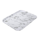 Rectangle Deco White Abstract Plastic Tray 44*34 cm