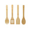 Natural Bamboo Utensils Non Stick Spatula Set of 4 Pcs 30*6 cm