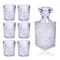 Water and Beverage Jug Decanter and Tumblers Set of 7 Pcs Jug 800 ml Tumbler 320 ml