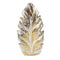 Home Decor Modern Craft Feather Shape Ceramic Vase Flower Vase White Gold 18*8*27 cm