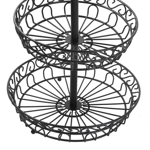 Iron Fruit Vegetable Basket Two Tier 30*30*24 cm (Ctn Box 12 units)