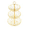 Gold Plated Iron Fruit Vegetable Basket Three Tier 30*30*52 cm (Ctn Box 12 units)