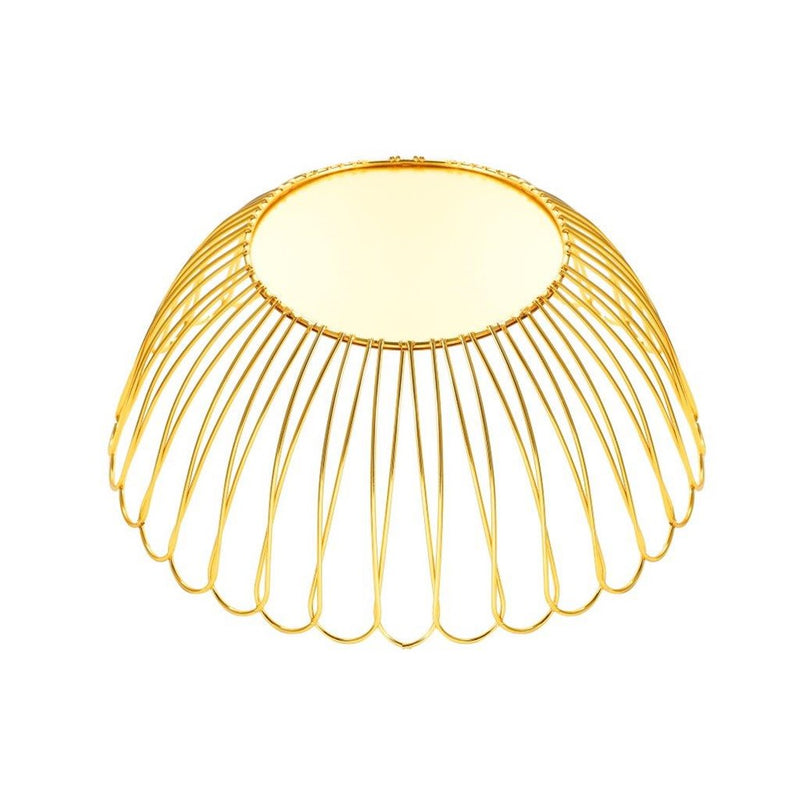 Deco Gold Plated Metal Fruit Basket Fruit Bowl 25.5*25.5*10.5 cm (Ctn Box 60 units)