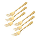 Stainless Steel Tableware Deco Gold Table Fork Set of 6 Pcs 19.9*2.2 cm