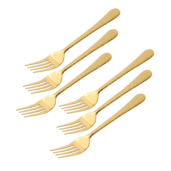Stainless Steel Tableware Deco Gold Table Fork Set of 6 Pcs 19.9*2.2 cm