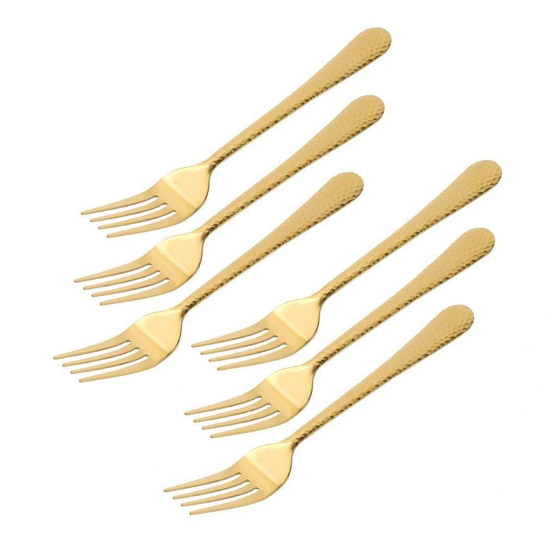 Stainless Steel Tableware Deco Gold Table Fork Set of 6 Pcs 19.9*2.2 cm