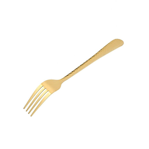 Stainless Steel Tableware Deco Gold Dessert Fork Set of 6 Pcs 15*2 cm