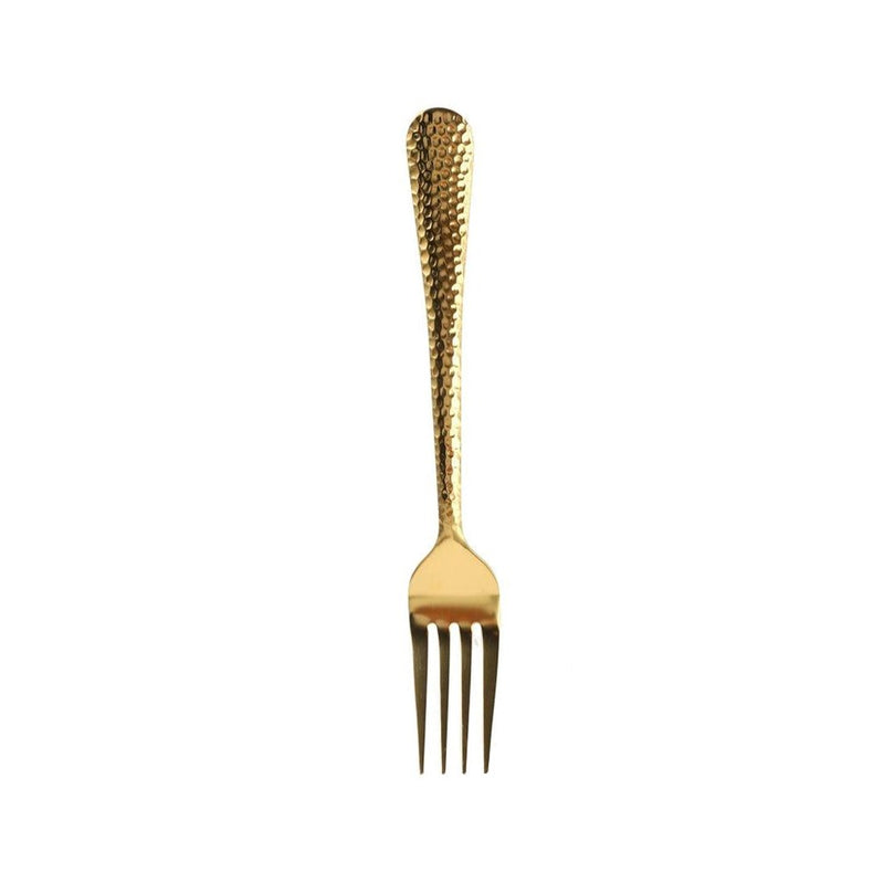 Stainless Steel Tableware Deco Gold Dessert Fork Set of 6 Pcs 15*2 cm