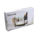 Heavy Duty Metal 2 Tier Dish Drainer Cutlery Stand for Kitchen 52.5*24.3*34 cm