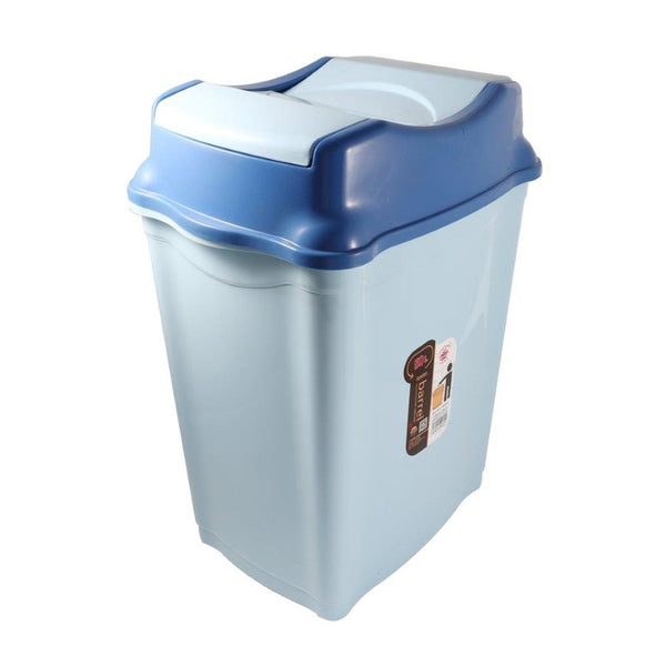 Multi-color Swing Top Rubbish Bin Plastic Waste Bin Trash Bin for Home Kitchen Office 26*20*33 cm
