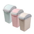 Multi-color Swing Top Rubbish Bin Plastic Waste Bin Trash Bin for Home Kitchen Office 27*18*36 cm