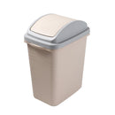 Multi-color Swing Top Rubbish Bin Plastic Waste Bin Trash Bin for Home Kitchen Office 27*18*36 cm