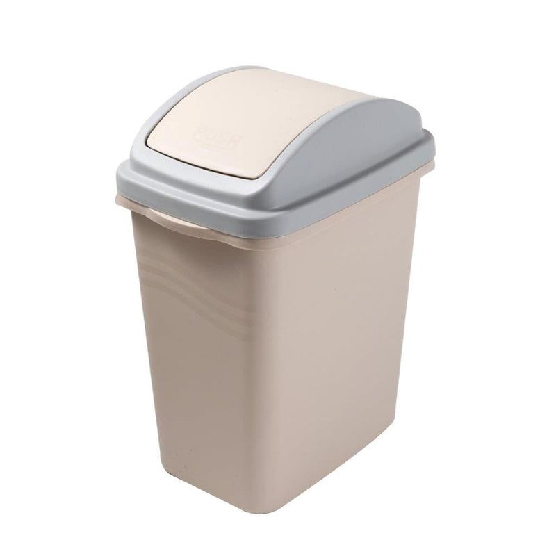 Multi-color Swing Top Rubbish Bin Plastic Waste Bin Trash Bin for Home Kitchen Office 27*18*36 cm