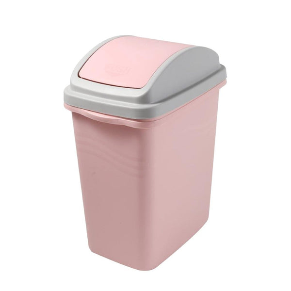 Multi-color Swing Top Rubbish Bin Plastic Waste Bin Trash Bin for Home Kitchen Office 31*21*39.5 cm