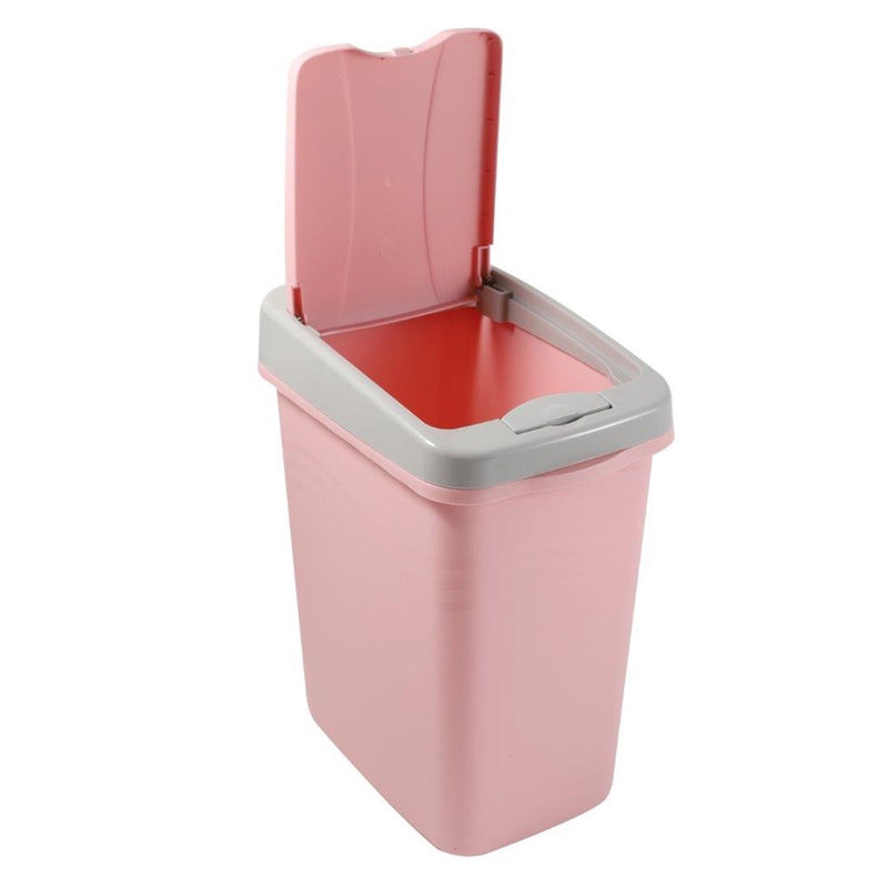Multi-color Push Button Rubbish Bin Plastic Waste Bin Trash Bin for Home Kitchen Office 31*21*35 cm