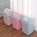 Multi-color Swing Top Rubbish Bin Plastic Waste Bin Trash Bin for Home Kitchen Office 24*37.5 cm
