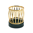 Contemporary Style Gold Metal Utensil Cutlery Holder 11.5*11.5*13 cm (Ctn Box 36 units)